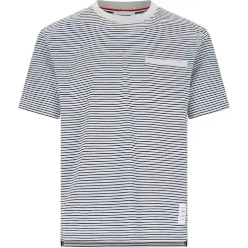 THOM BROWNE Striped Crewneck T Shirt