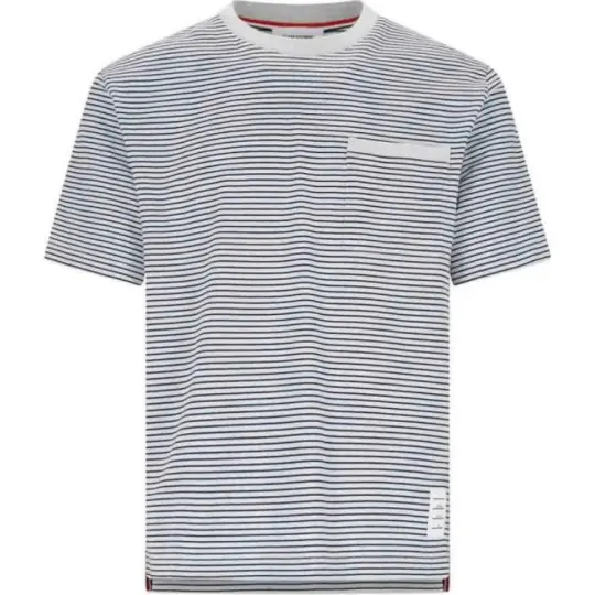 THOM BROWNE Striped Crewneck T Shirt
