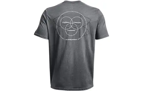 Under Armour T Shirts Men's Gray Crew Neck Moderate Straight Fit