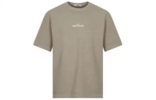 Stone Island Logo Printed Crewneck T-Shirt