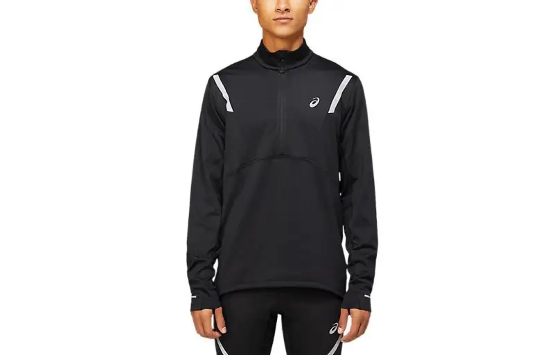 Asics Lite Show Winter 1/2 Zip Top T Shirt Men's Black