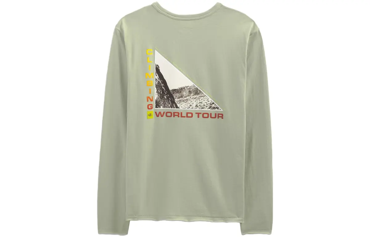 THE NORTH FACE T-Shirts Men's Green Crew Neck Moderate Straight Fit