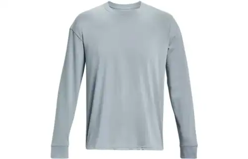 Under Armour T Shirts Men's Port Blue Crew Neck Moderate Straight Fit