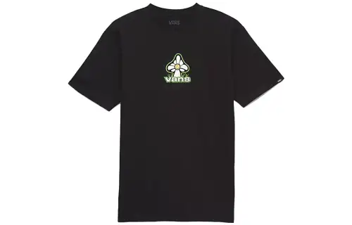 Vans T Shirts Unisex Black Crew Neck Moderate Straight Fit