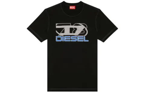 DIESEL T-Shirts Men's Black Crew Neck Moderate Other