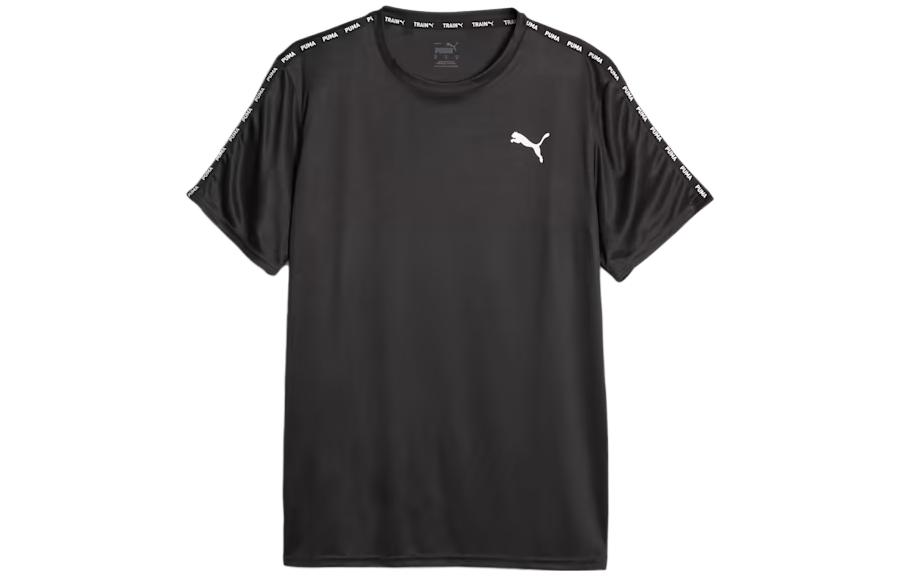 PUMA TRAIN ALL DAY T Shirts Men's Black Crew Neck Moderate Straight Fit