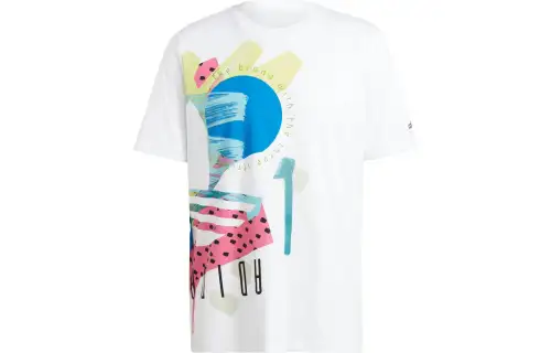 Adidas Originals T Shirts Men's White Crew Neck Moderate Straight Fit