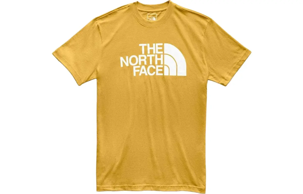THE NORTH FACE T-Shirts Men's Gold Crew Neck Moderate
