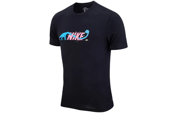 Nike T-Shirts Men's Black Crew Neck Moderate Other