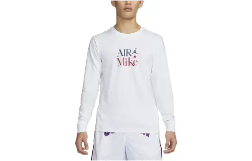 Jordan Sport T Shirts Men's White Crew Neck Moderate Straight Fit