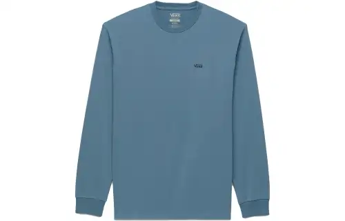 Vans T Shirts Men's Cyan Stone Crew Neck Moderate Straight Fit