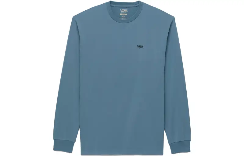 Vans T Shirts Men's Cyan Stone Crew Neck Moderate Straight Fit