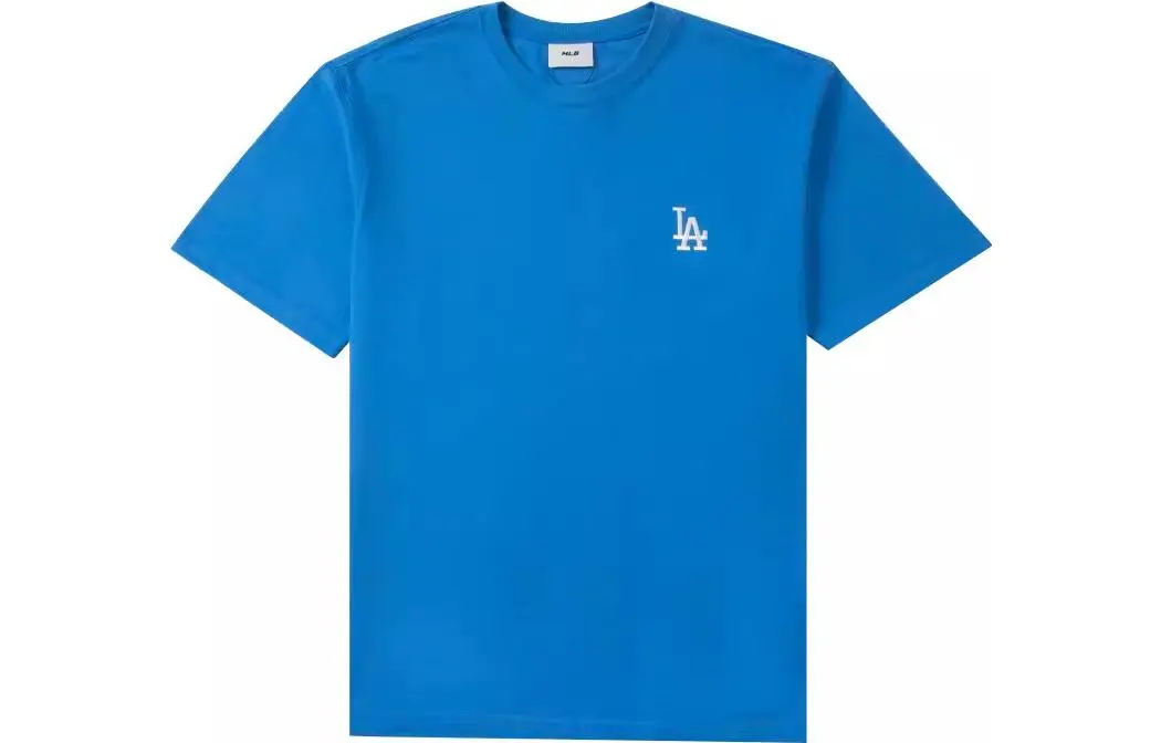 MLB T-Shirts Unisex Blue Crew Neck Moderate Straight Fit