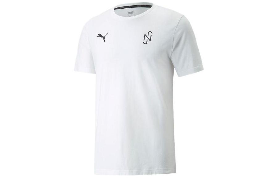 PUMA Neymar Series T Shirts Men's Light Gray Crew Neck Moderate Straight Fit