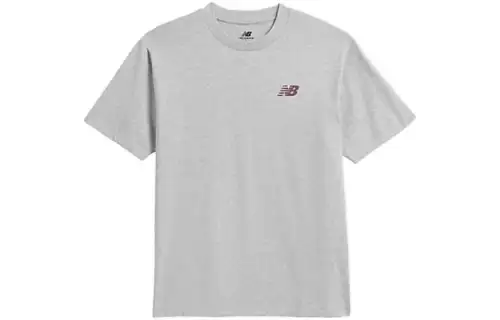 New Balance T Shirts Men's Gray Crew Neck Moderate