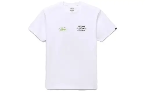 Vans T Shirts Unisex White Crew Neck Moderate Straight Fit