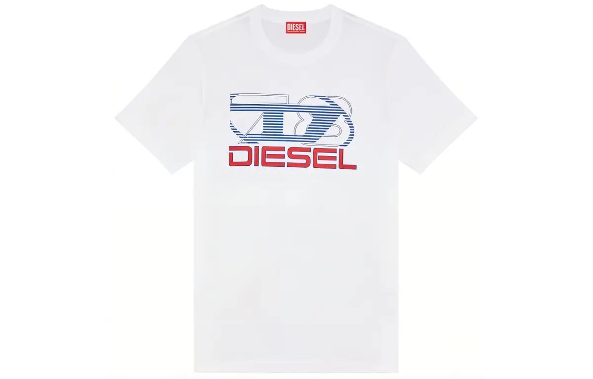 DIESEL T-Shirts Men's White Crew Neck Moderate