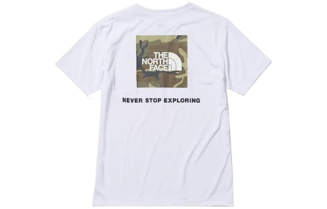 THE NORTH FACE S/S Square Camouflage Tee T Shirt Men's White