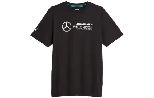 PUMA T Shirts Men's Black Crew Neck Moderate Straight Fit