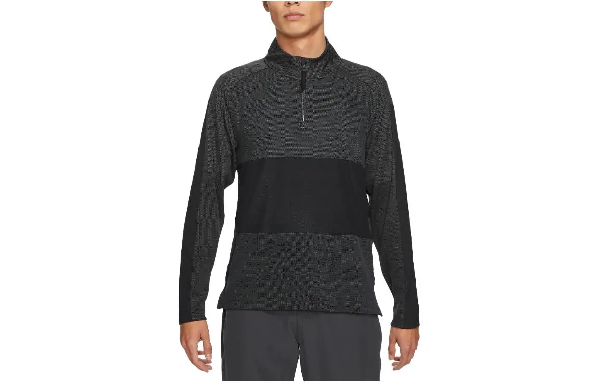 Nike T-Shirts Men's Dark Gray Turtleneck Moderate Straight Fit