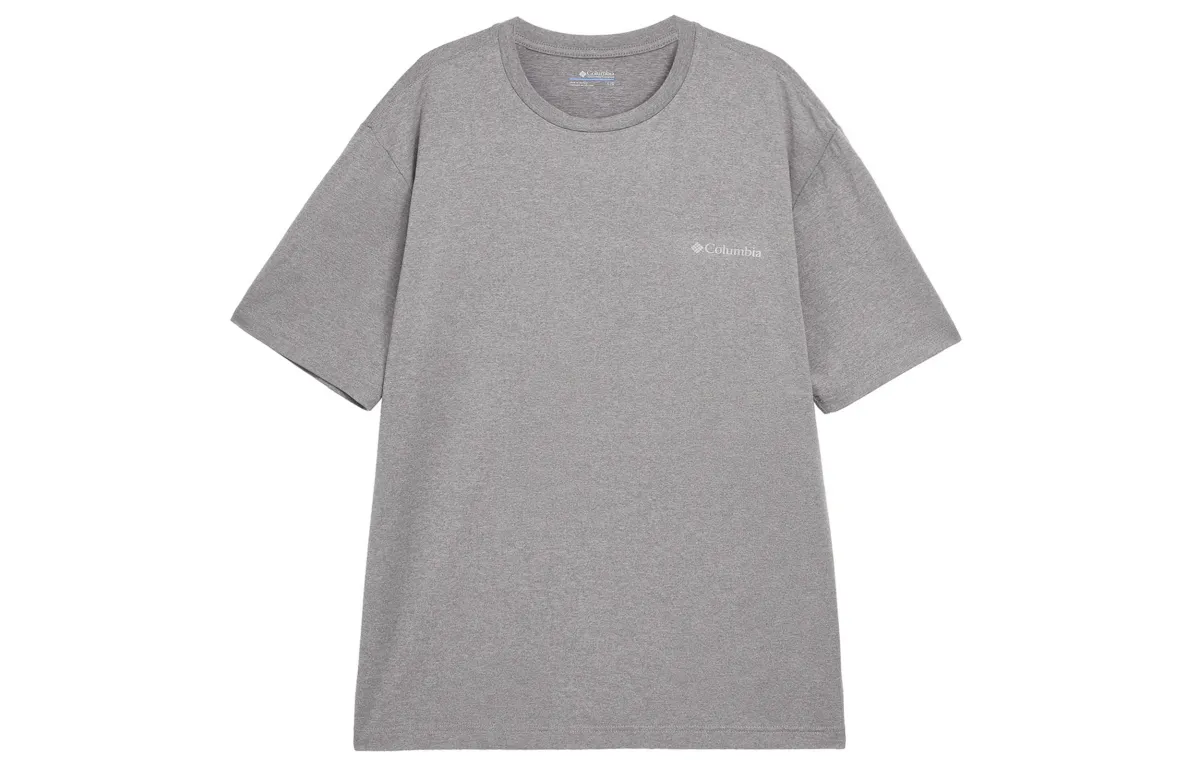 Columbia T-Shirts Unisex Gray Crew Neck Moderate Straight Fit