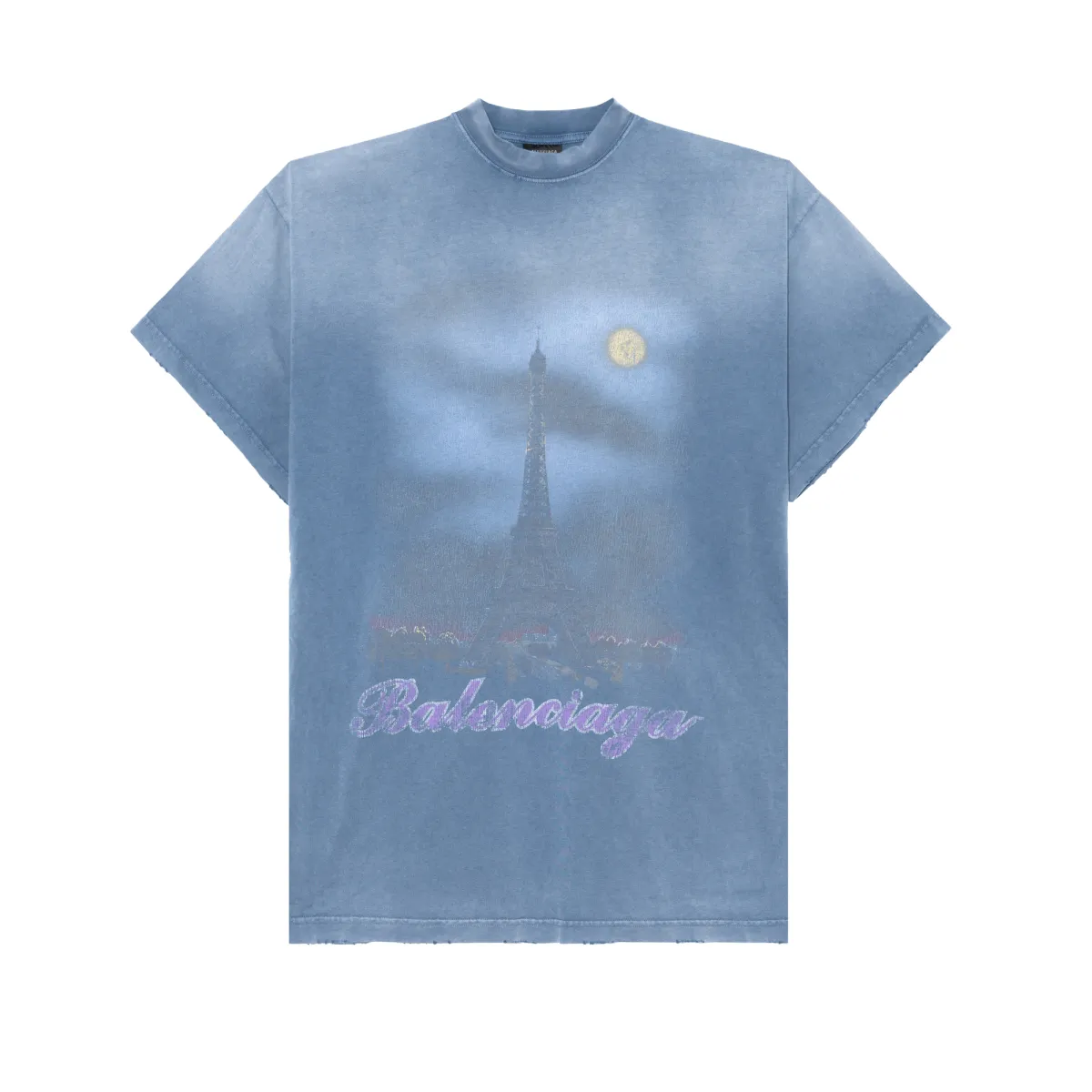 Balenciaga SS24 T Shirt Loose Fit Unisex Blue