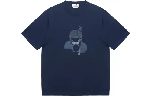 HERMES FW23 T Shirt Unisex Dark Blue