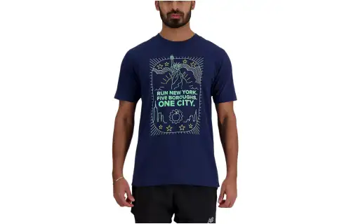 New Balance NYRR Boroughs Graphic T Shirt Men's Navy Blue