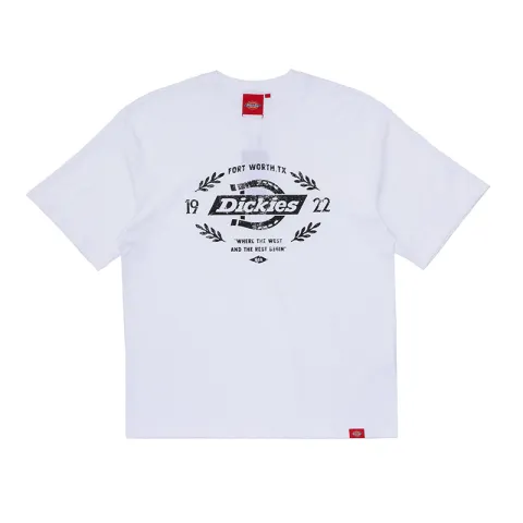 Dickies T-Shirts Men's White Crew Neck Moderate