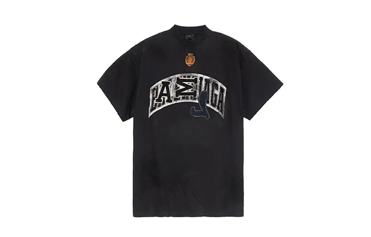 Balenciaga T Shirt Loose Fit Unisex Black