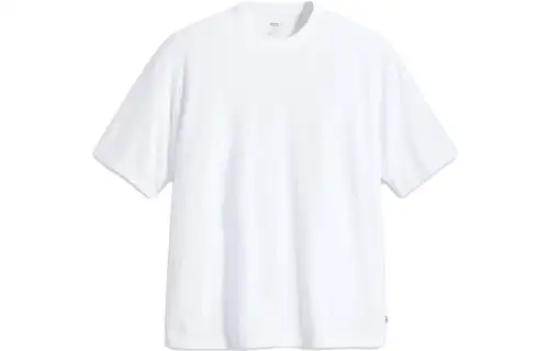 Levis T Shirts Men's White Crew Neck Moderate Straight Fit