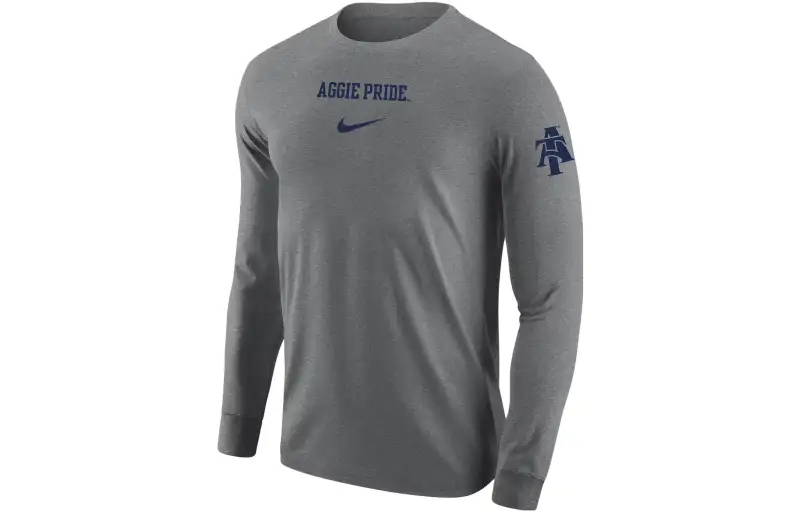 Nike T Shirts Men's Gray Crew Neck Moderate Straight Fit