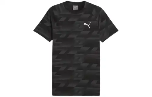 PUMA RTG T Shirts Men's Black Crew Neck Moderate Straight Fit
