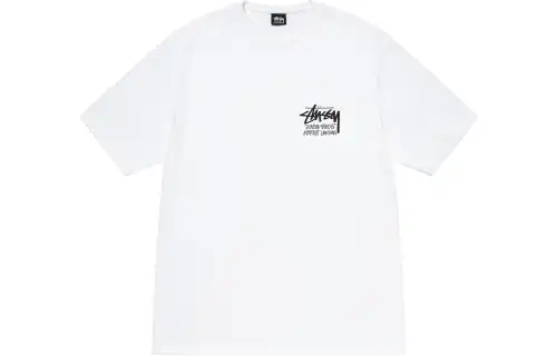 Stussy T Shirts Unisex White Crew Neck Moderate Straight Fit