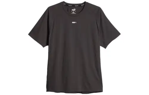 PUMA T Shirts Men's Dark Gray Crew Neck Moderate Straight Fit
