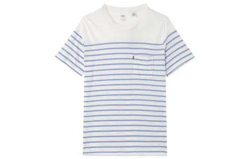 Levis T Shirts Men's White Crew Neck Moderate Straight Fit