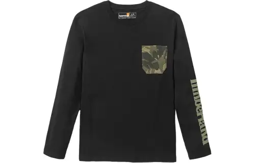 Timberland Set in Sleeve T Shirt Men's Black