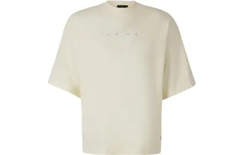 STONE ISLAND T Shirts Men's Ecru Crew Neck Moderate Straight Fit