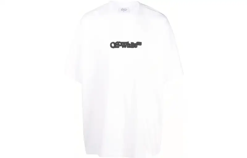 OFF WHITE T Shirts Men's White Crew Neck Moderate
