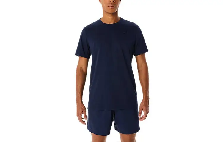 Asics SPIRAL EMBROIDERY TEE T Shirt Men's Blue