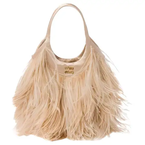 MIU MIU Fabric Shoulder Bag, Crossbody Bag, Handbag Women's Sand Beige Yellow