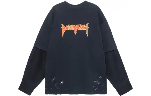 Balenciaga Metal Logo Layered L/S T shirt
