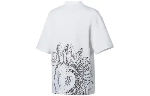 Reebok T Shirts Unisex White Crew Neck Moderate Straight Fit