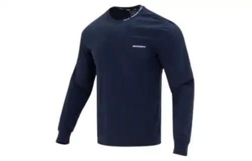 Skechers Colorful T Shirts Men's Navy Blue Crew Neck Moderate Straight Fit