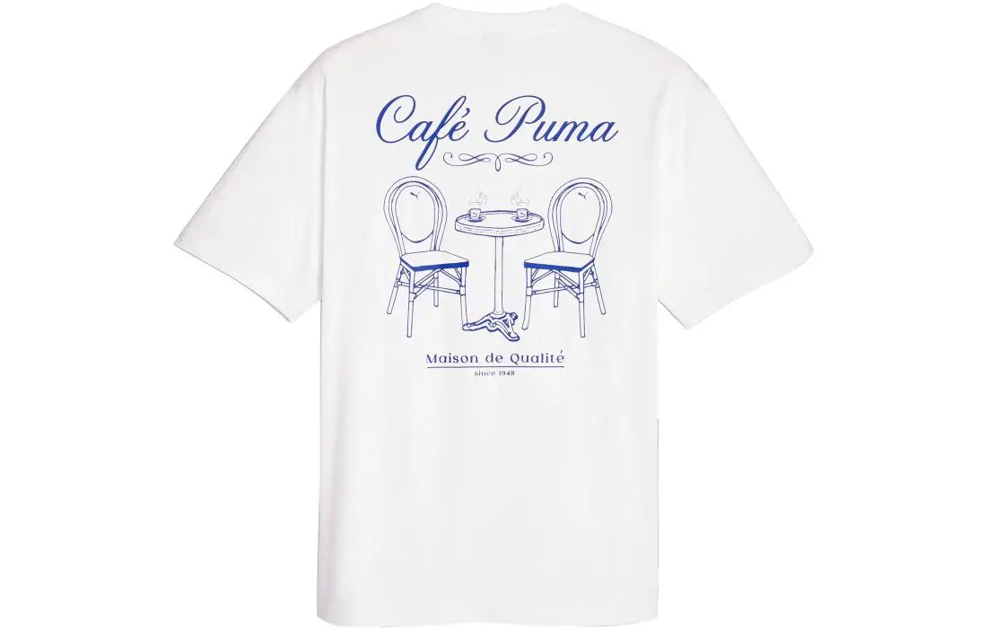 PUMA Drop Shoulder Sleeve T Shirt Men's White