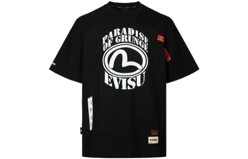 EVISU T Shirts Men's Crew Neck Moderate Straight Fit