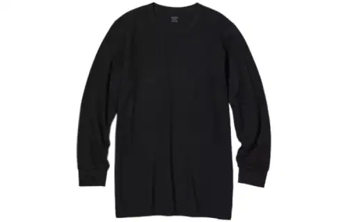 UNIQLO T Shirts Men's Classic Black Crew Neck Moderate Straight Fit