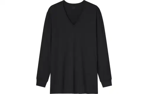 UNIQLO T Shirts Men's Black 09 V Neck Moderate Straight Fit