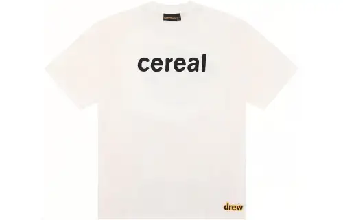 Drew house T Shirts Men's White Crew Neck Moderate Straight Fit