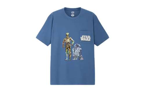 UNIQLO T Shirt Unisex Lake Blue